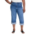 thumbnail image 1 of Lane Bryant Women's Plus Cuffed Crop Straight Leg Jeans, 1 of 1