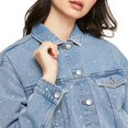 thumbnail image 4 of No Boundaries Women's Studded Denim Jacket, 4 of 6
