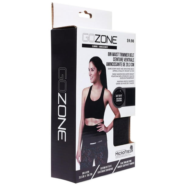 Zippered Waist Trimmer Belt – Black – GoZone – GoZone Canada