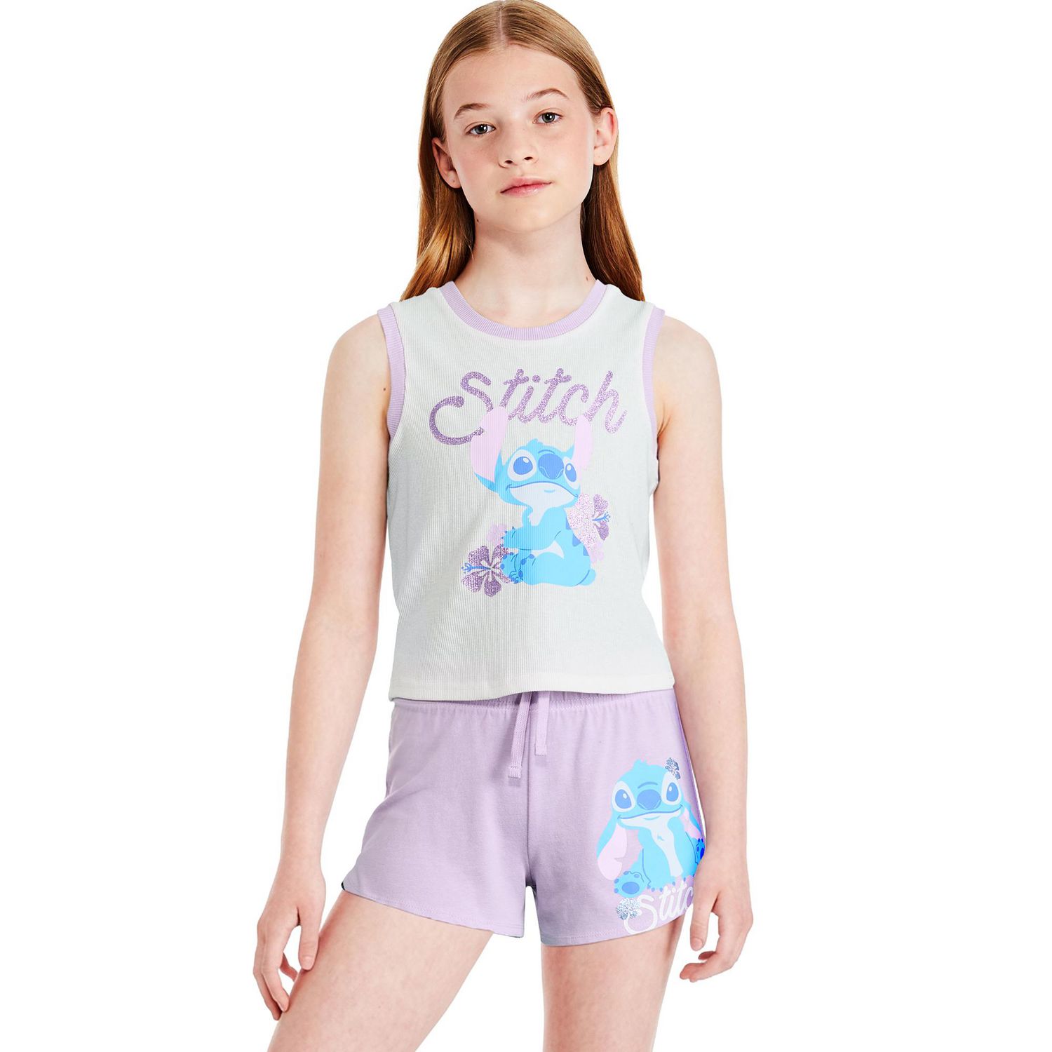 Débardeur côtelé Stitch Disney pour filles
