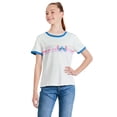 thumbnail image 1 of Disney Girls' Stitch Ringer T-Shirt, 1 of 3