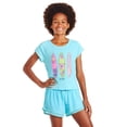 thumbnail image 1 of T-shirt à imprimé graphique Justice pour filles, 1 of 1