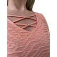 thumbnail image 2 of Time Square women's Jacquard Top with Neck Detail, 2 of 2