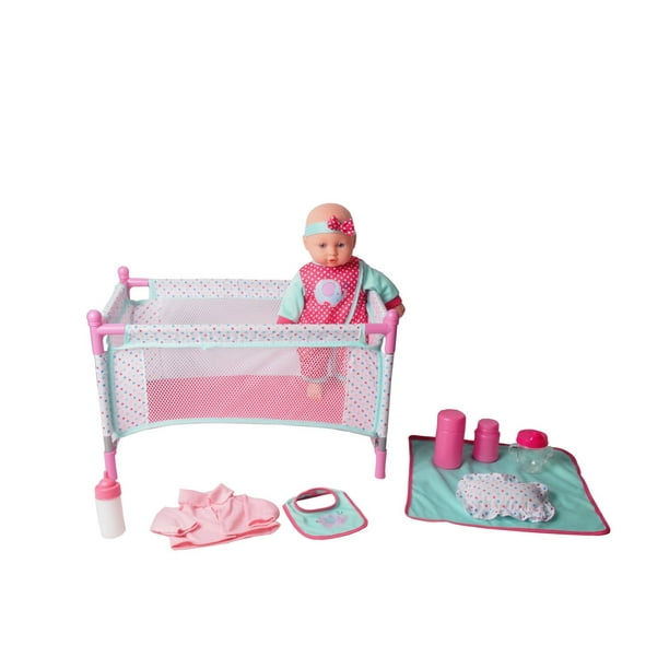 Jouet de poussette de poupée pour cadeau pour enfants poussette de poupée  pliable avec poignée robuste bébé fille Play House Care poupée poussette  jouet