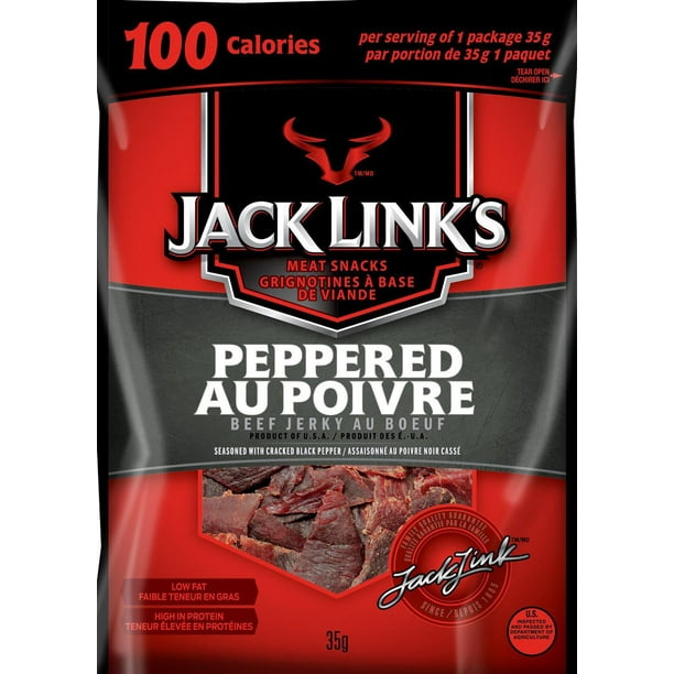 Grignotines charqui au bœuf poivré de Jack Link's