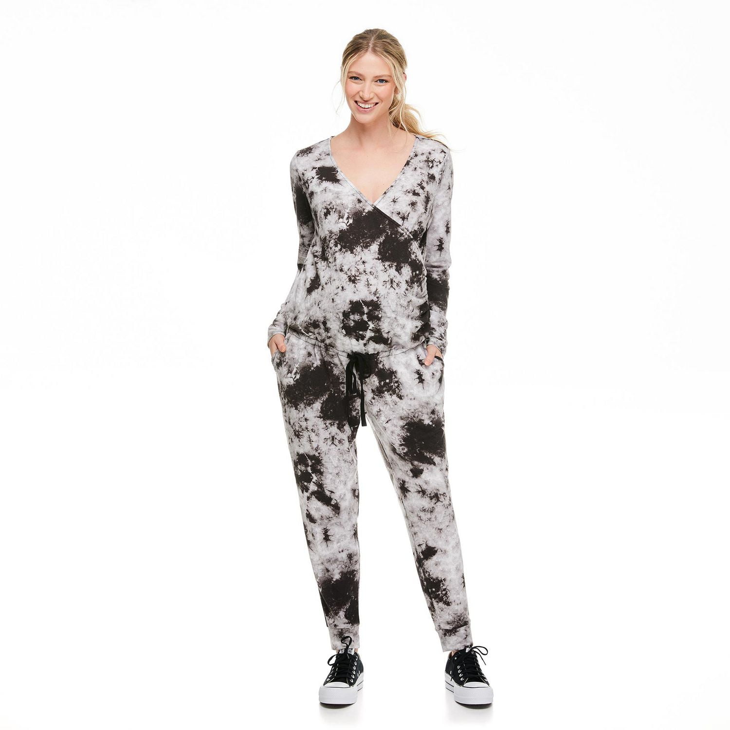 Paisley Sky Maternity Jogger Jumpsuit