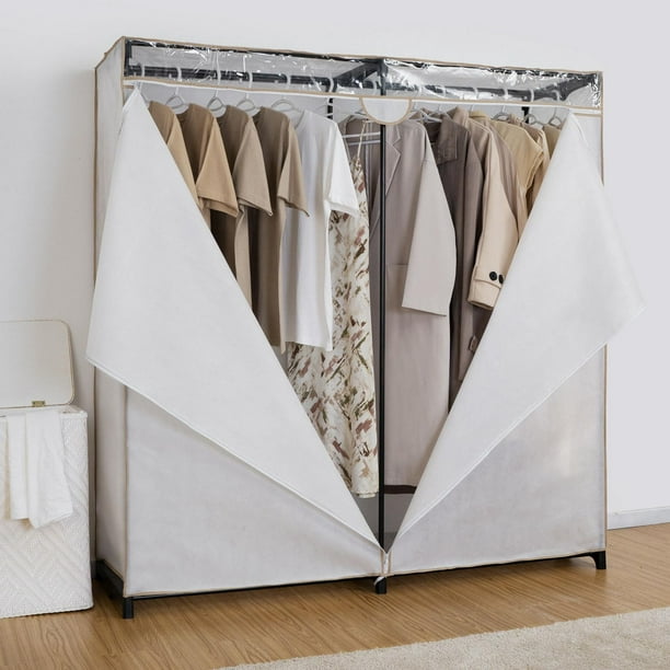 armoire de rangement en tissu Simple, pour chambre à coucher, vêtements  suspendus, penderie, dortoir, placard d'assemblage en acier