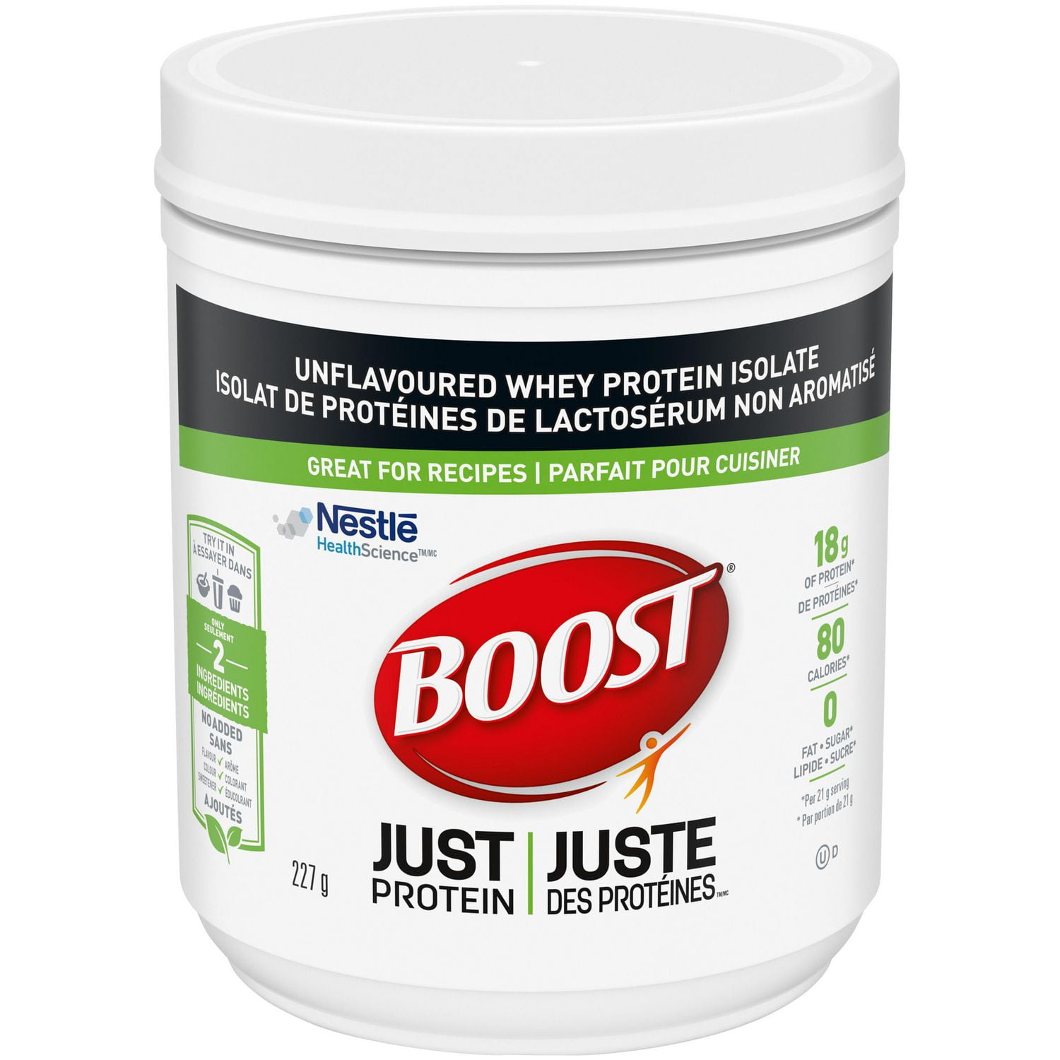 BOOST JUST PROTEIN Unflavoured Instant Whey Protein Isolate Powder 227 g,  227 GR 