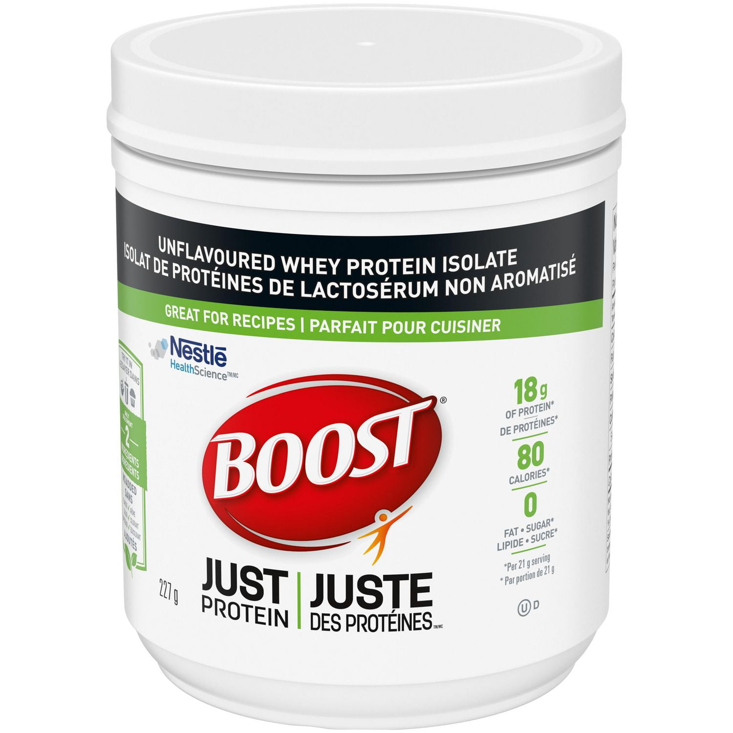 BOOST JUST PROTEIN Unflavoured Instant Whey Protein Isolate Powder 227 g,  227 GR 