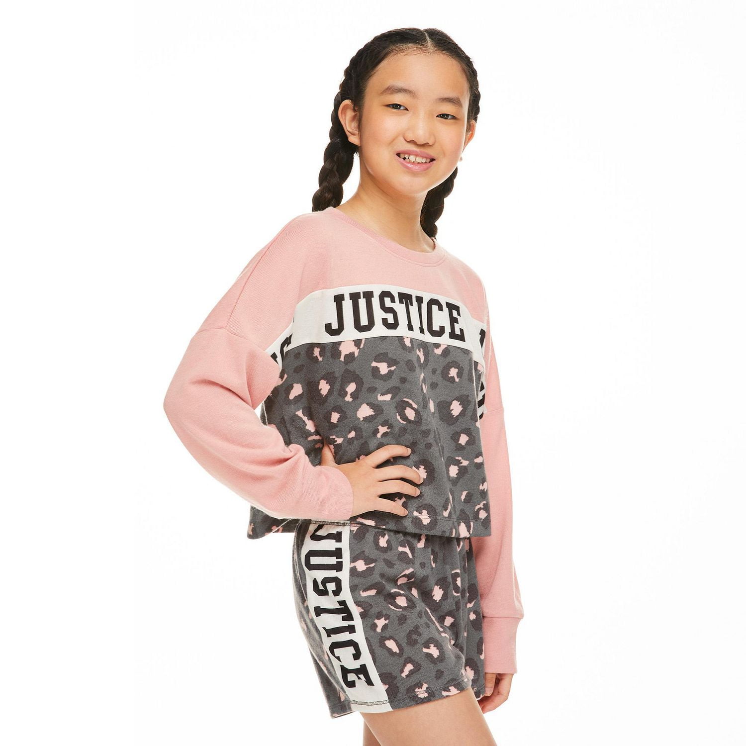 Justice Girls' Velour Fleece Pajamas 2-Piece Set