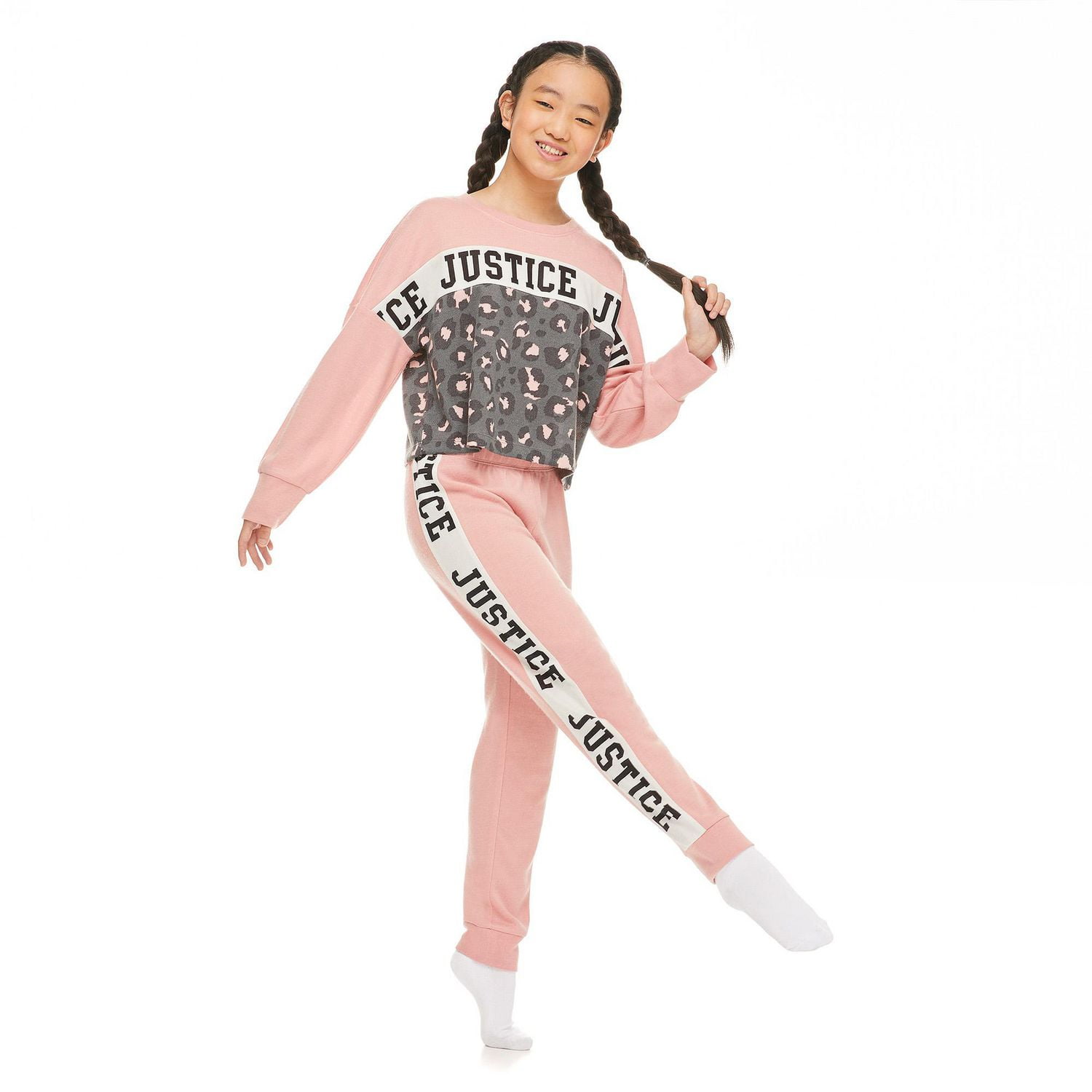 Justice Girls' Hacci Pajamas 3-Piece Set