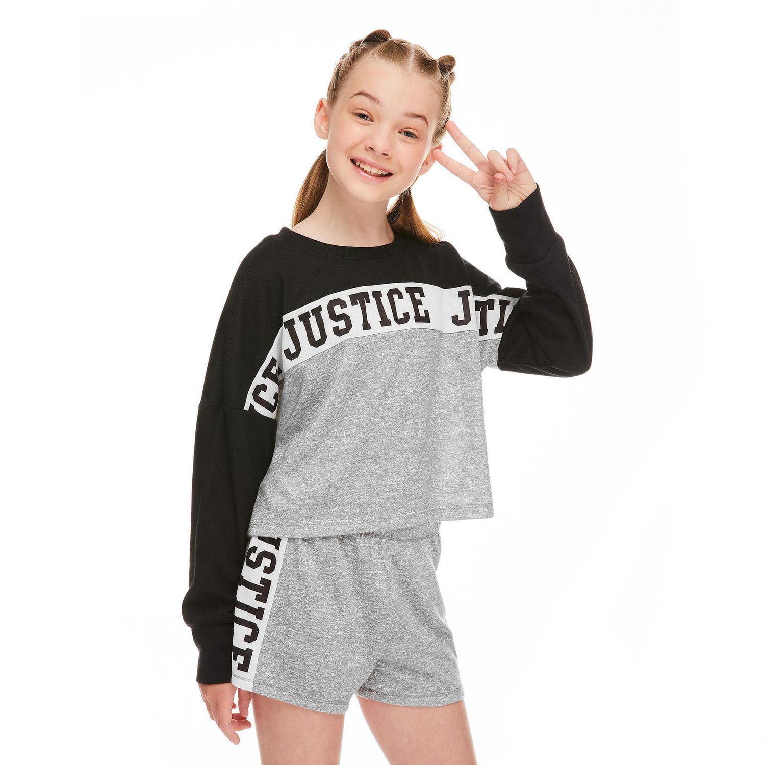 Justice Girls Hacci Pajamas 3 Piece Set