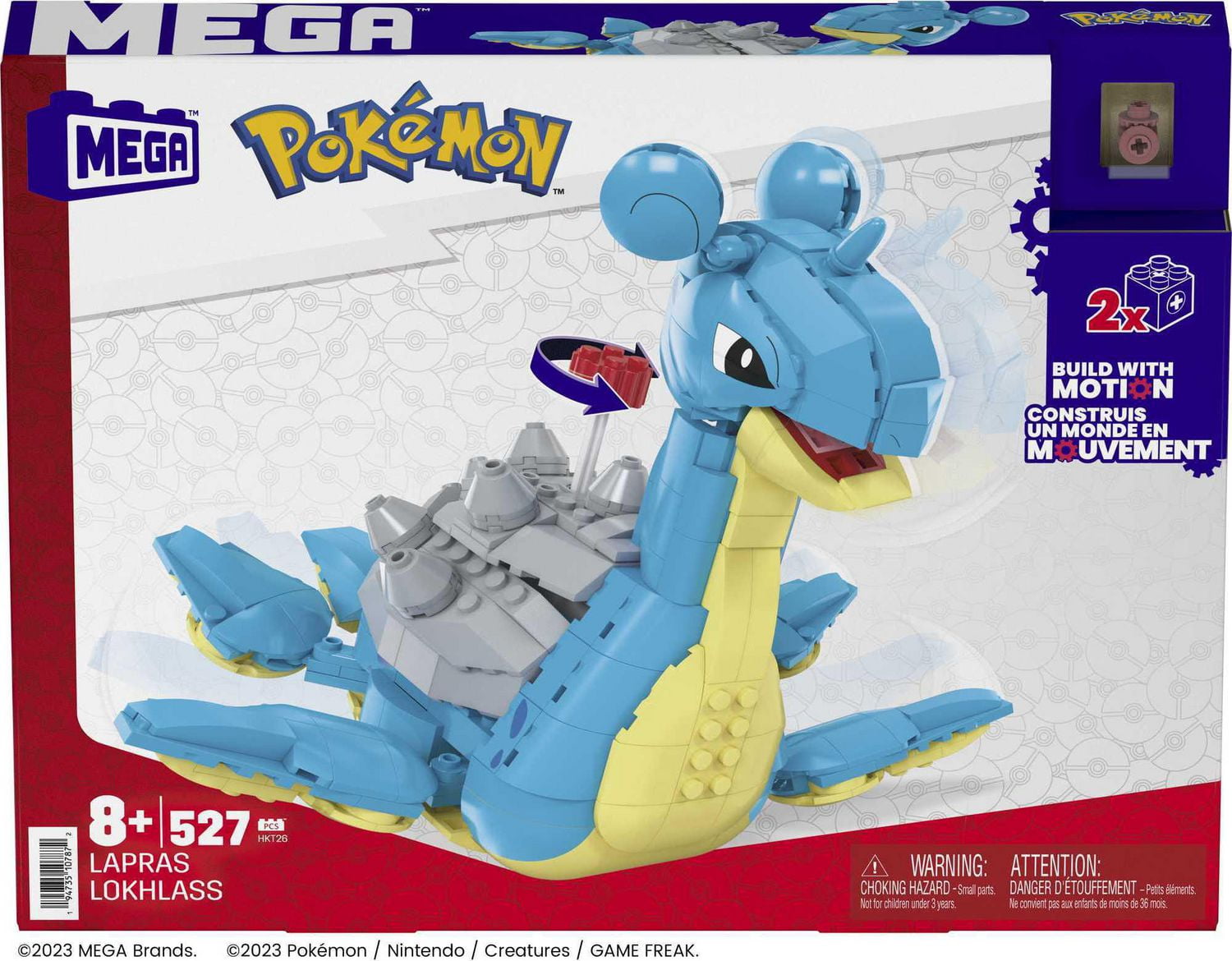 MEGA Pokemon Lapras Building Toy Kit with Action Figure 527 Pieces for Kids Walmart