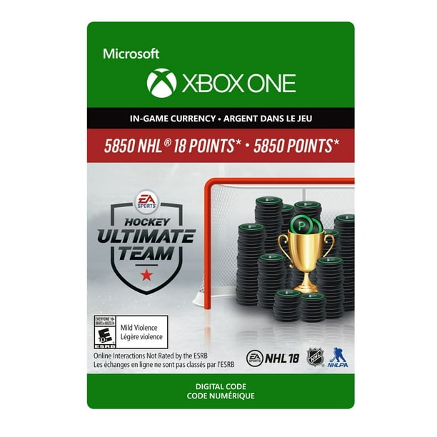 Xbox One NHL 18 Ultimate Team NHL Points 5850 Digital Download