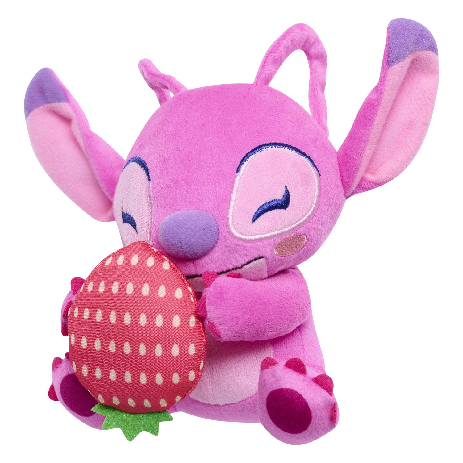 Disney Stitch Small 7-inch Plush Stuffed Animal, Angel with Strawberry 