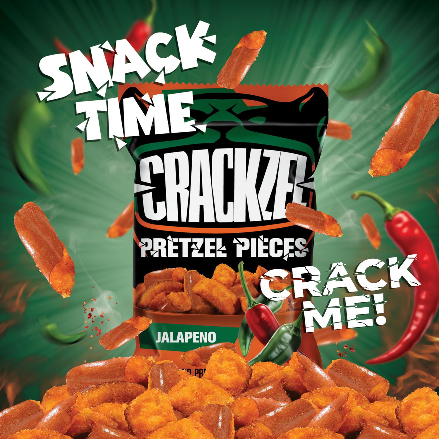 Crackzel Pretzel Pieces- Jalepeno - Walmart.ca