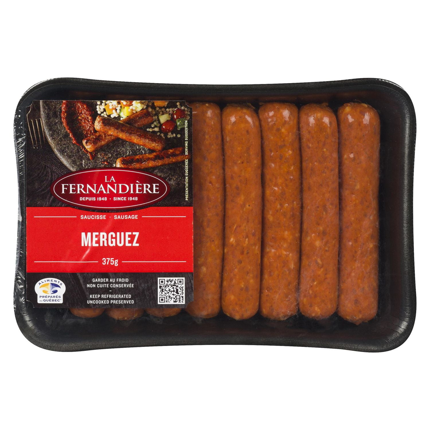 La Fernandière Fresh Pork Merguez Dinner Sausages, European sausages 375g