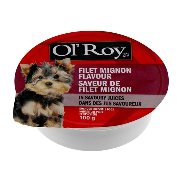 Nourriture pour petits chiens à saveur de filet mignon dans des jus savoureux Ol’ Roy 100g