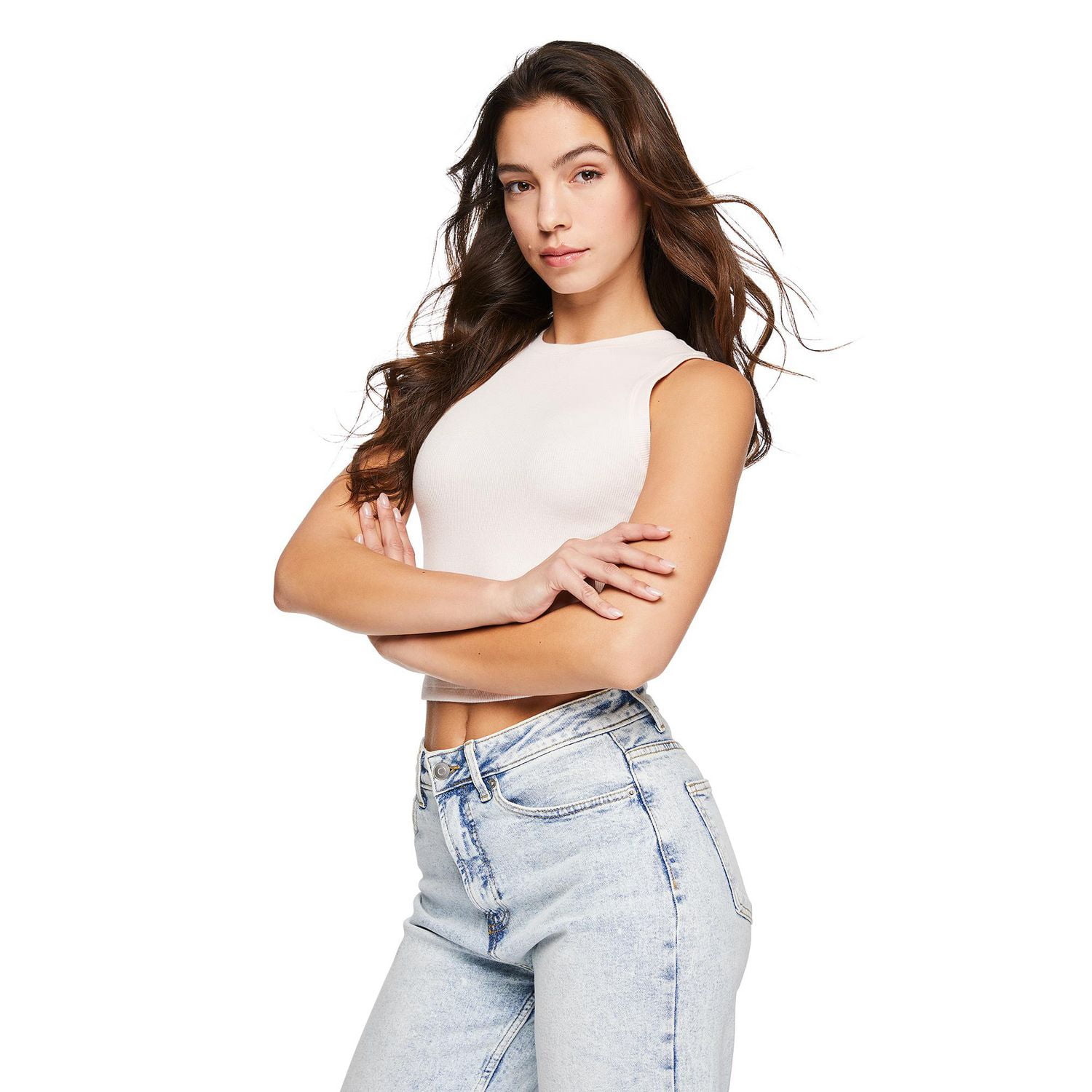 Débardeur côtelé No Boundaries pour femmes