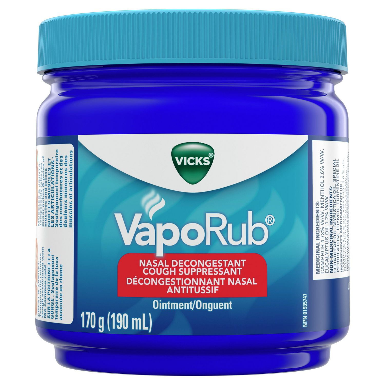 Vicks Vaporub Ointment, 190 mL