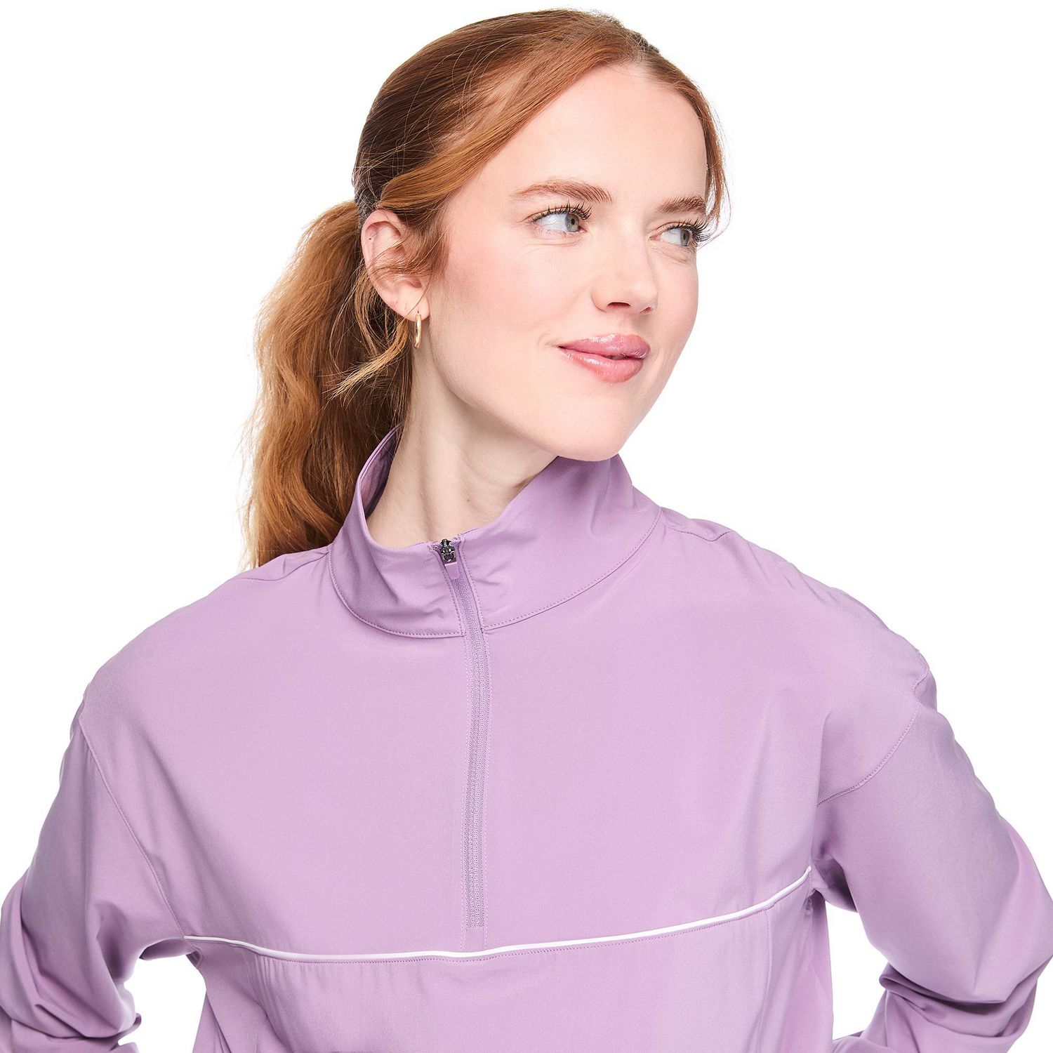 Anorak avec demi-fermeture éclair Athletic Works pour femmes