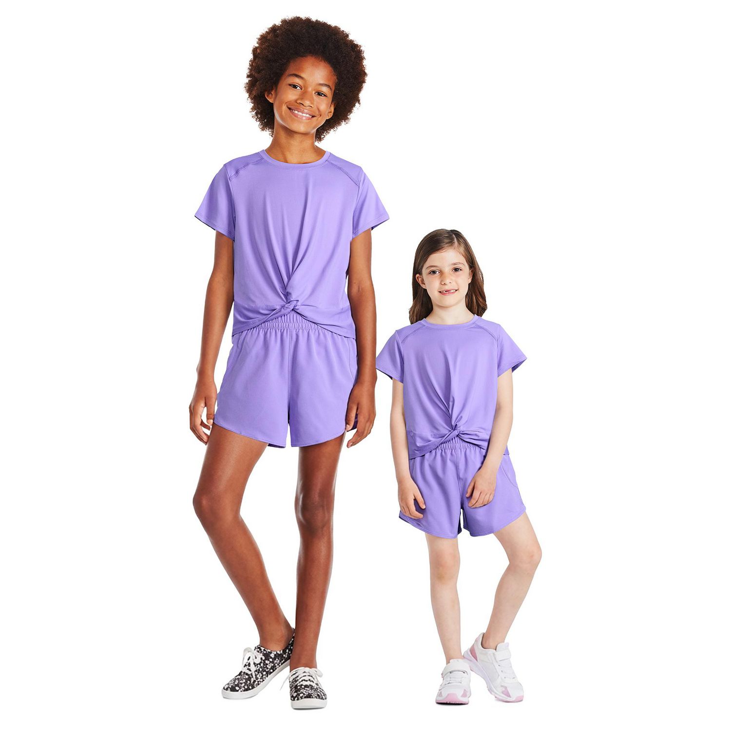 Athletic Works Girls' Front Knot T-Shirt