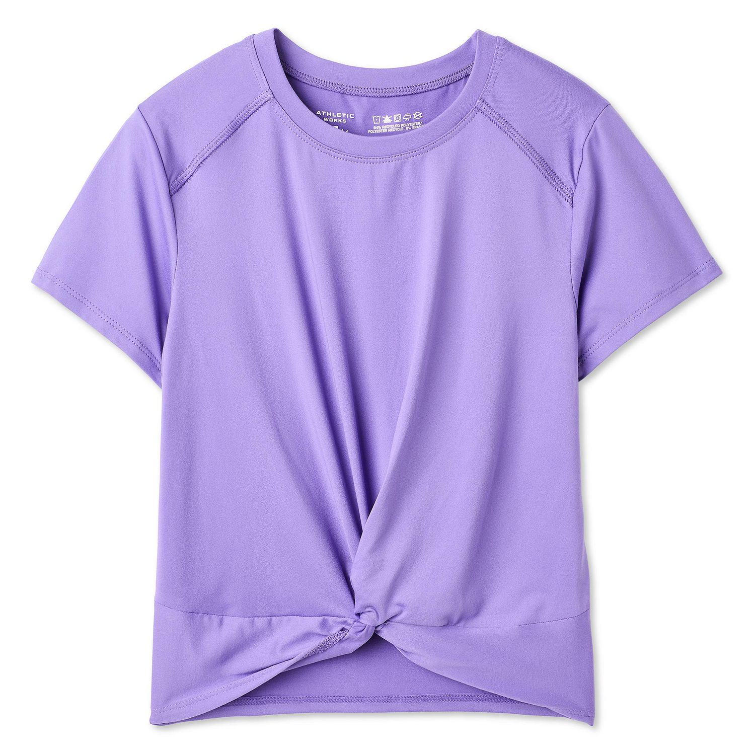 Athletic Works Girls' Front Knot T-Shirt