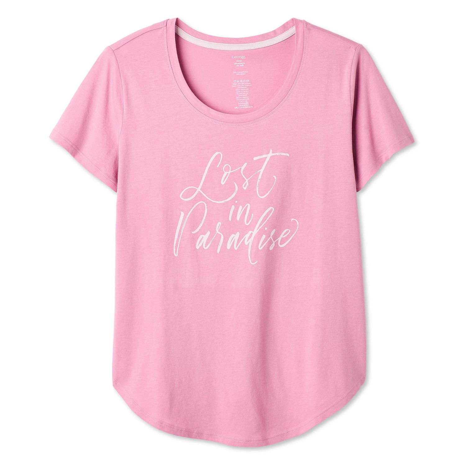 T-shirt de nuit avec encolure dégagée George pour femmes
