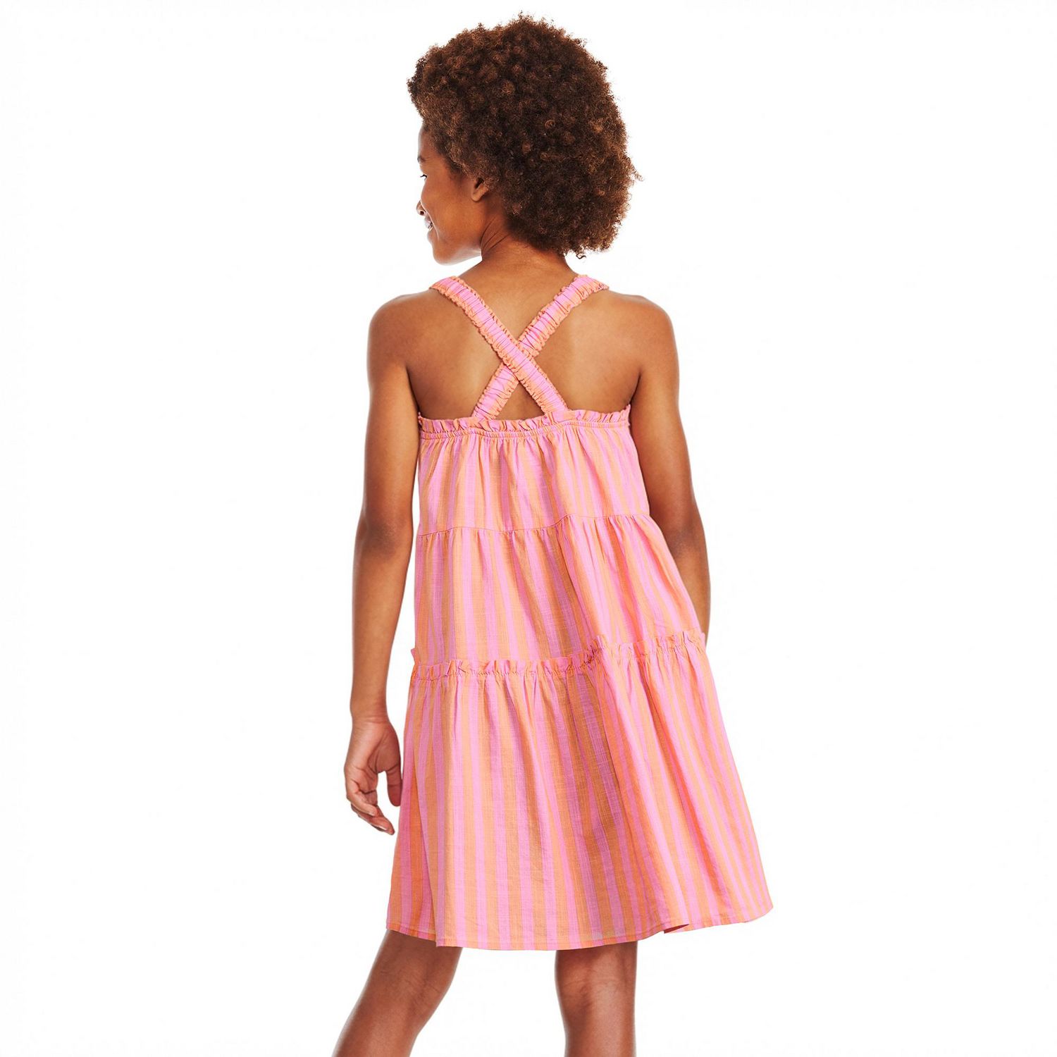 George Girls' Strappy Tiered Dress
