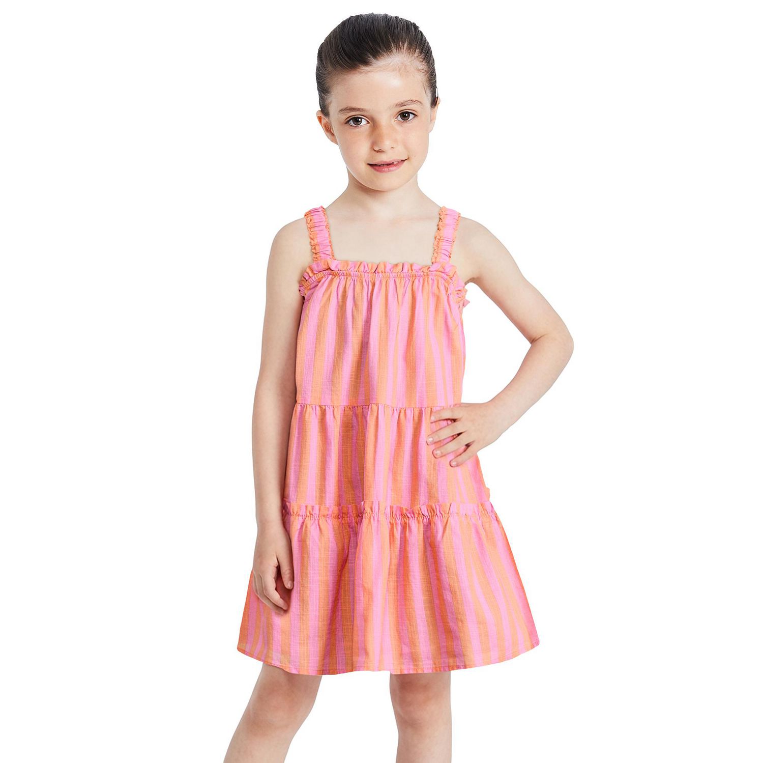 George Girls' Strappy Tiered Dress