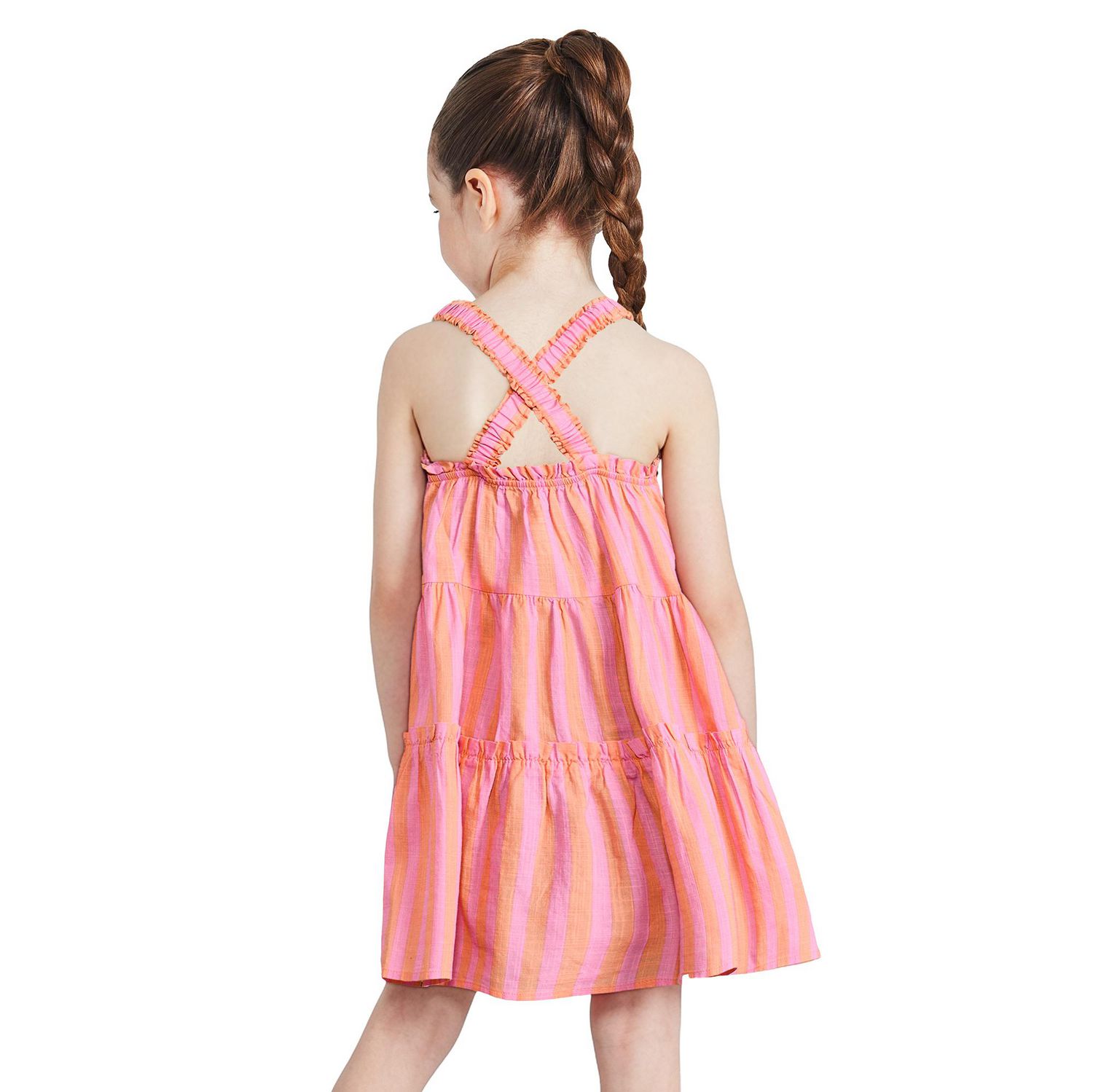 George Girls' Strappy Tiered Dress