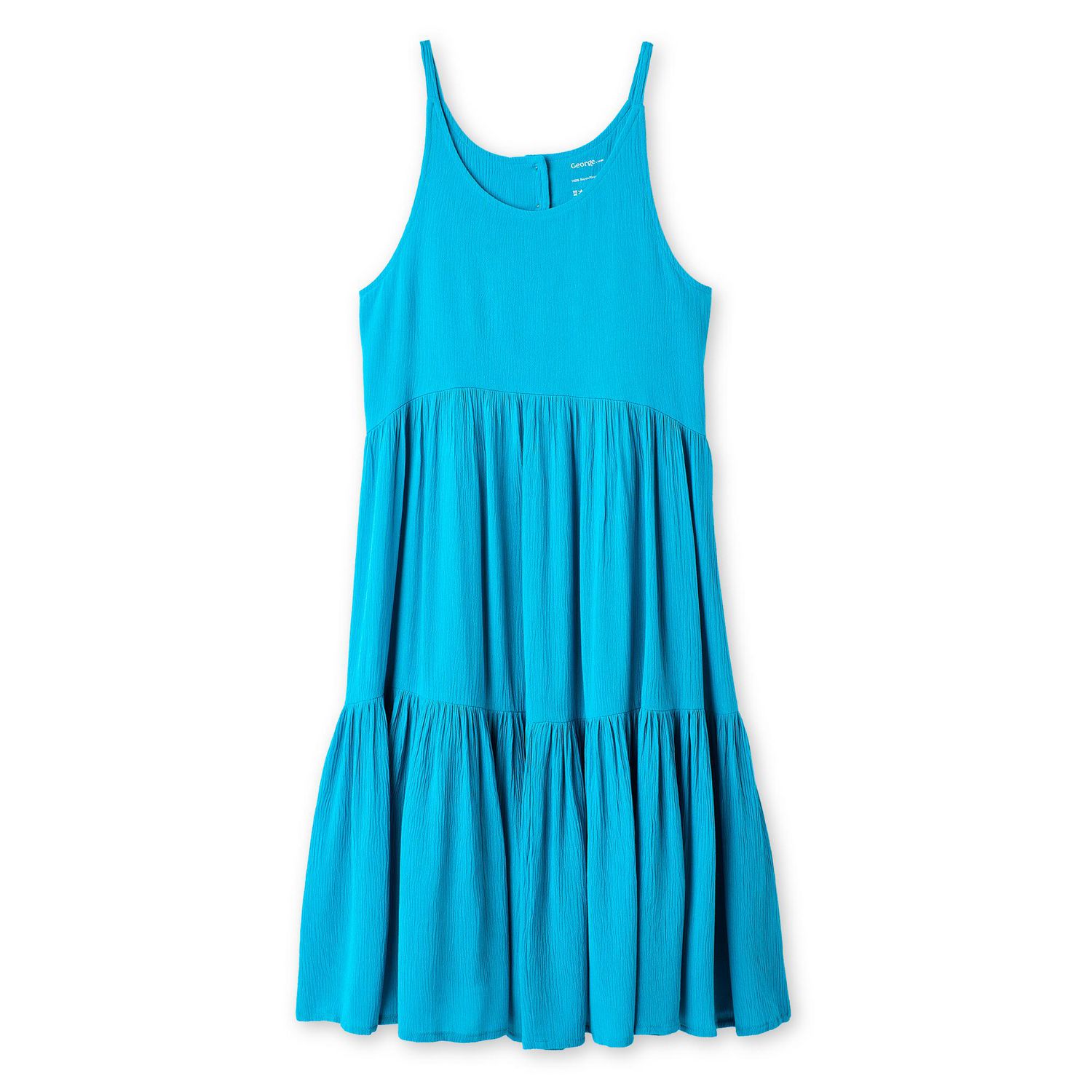 Robe chiffonnée à encolure bain-de-soleil George pour filles