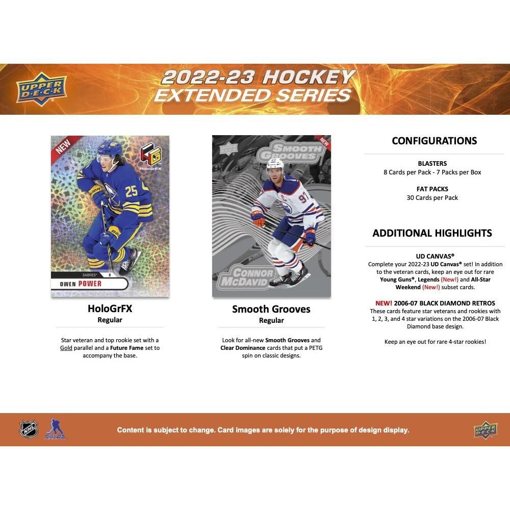 2022 2023 Upper Deck Hockey EXTENDED Series Blaster Box of Packs