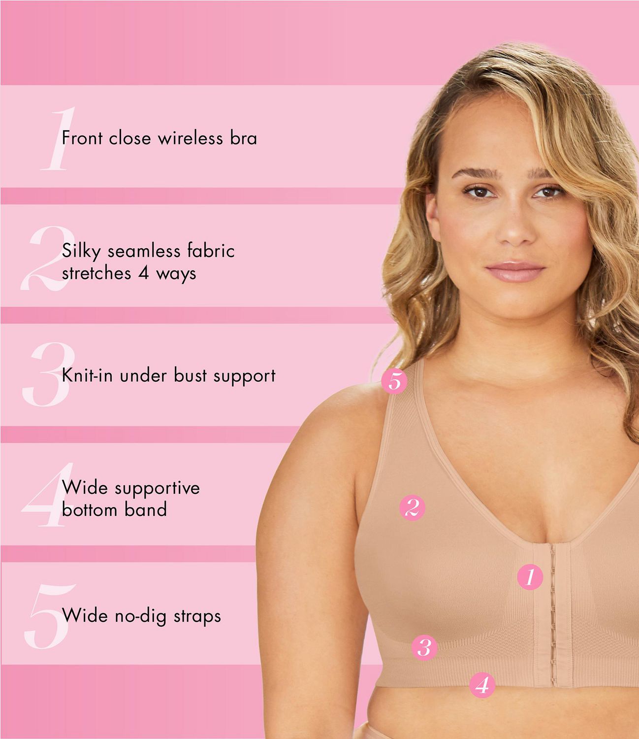 Exquisite Form #9601000 FULLY Seamless Full-Coverage Bra, Wire-Free