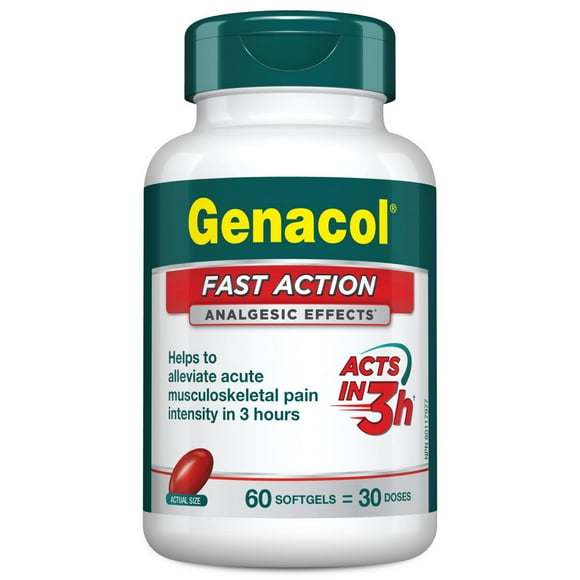 Genacol® Fast Action, analgesic effects, 60 softgels