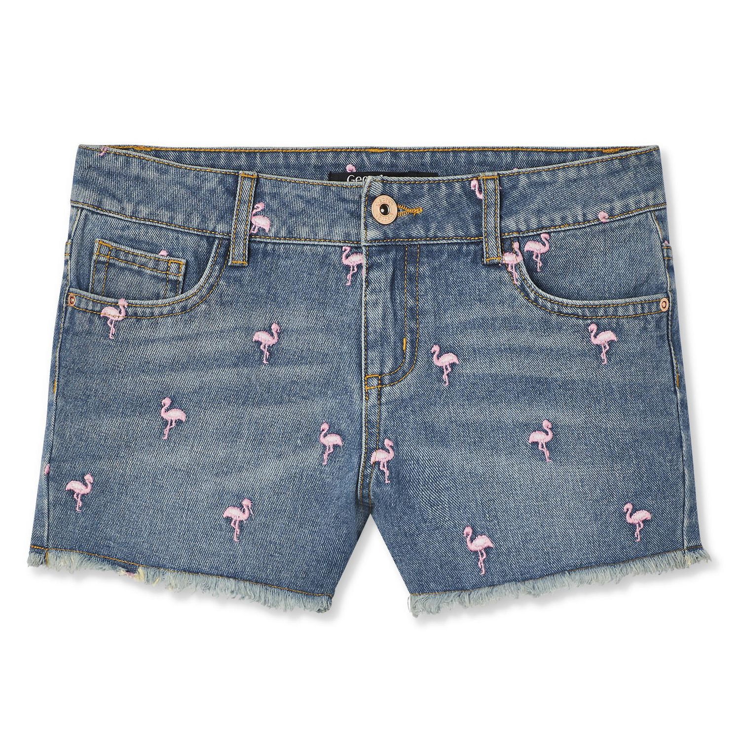 Girls' Embroidered Denim Shorts Walmart Canada