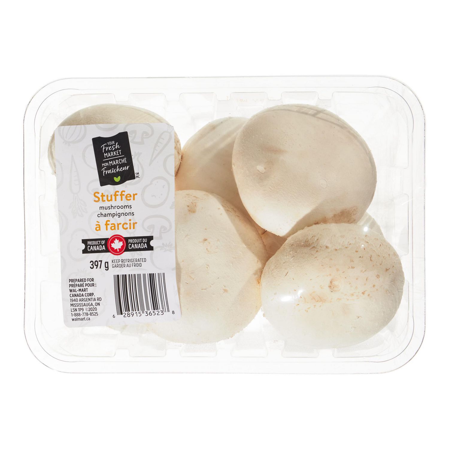 Champignons blancs à farcir Mon marché fraîcheur 14 oz