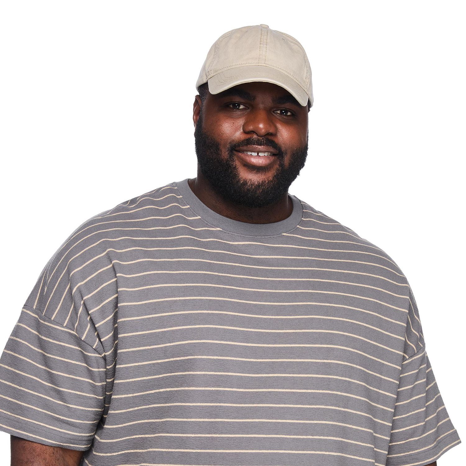George Big Men's Striped Loose Fit T-Shirt