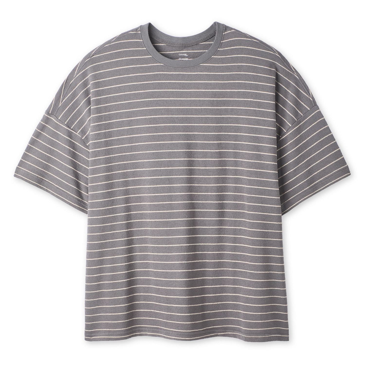 George Big Men's Striped Loose Fit T-Shirt