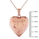 Médaillon de forme cœur gravé Asteria en argent sterling plaqué de rhodium rosé, 18 po – image 2 sur 4