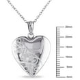 thumbnail image 2 of Asteria Sterling Silver Engraved Heart Locket Pendant, 18", 2 of 4