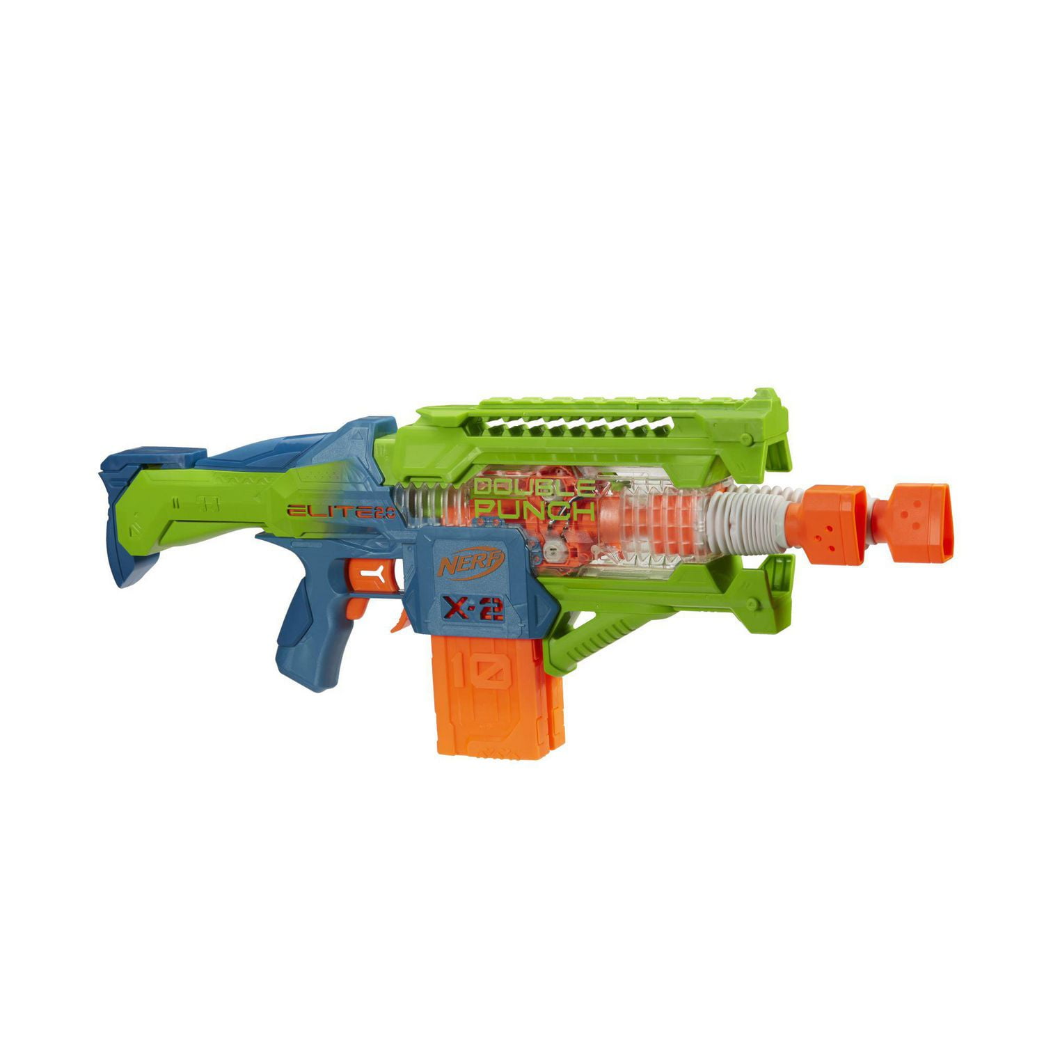 Nerf Elite 2.0 Double Punch Motorized Dart Blaster, Ages 8 and up
