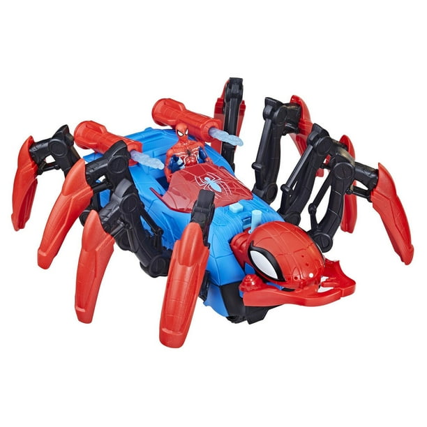 Marvel Spider-Man Crawl 'N Blast Spider, ensemble de jeu de voiture avec figurine  Spider-Man 