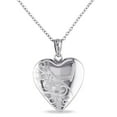thumbnail image 1 of Asteria Sterling Silver Engraved Heart Locket Pendant, 18", 1 of 4