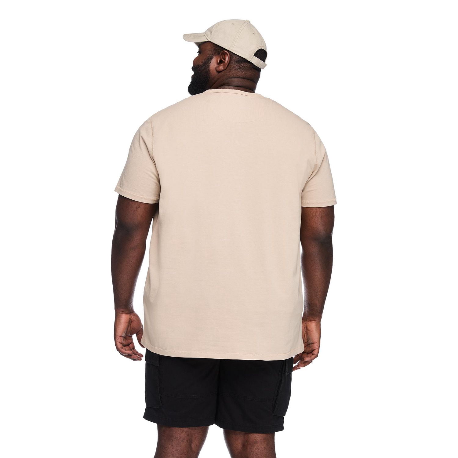 T-shirt henley délavé George Plus pour hommes