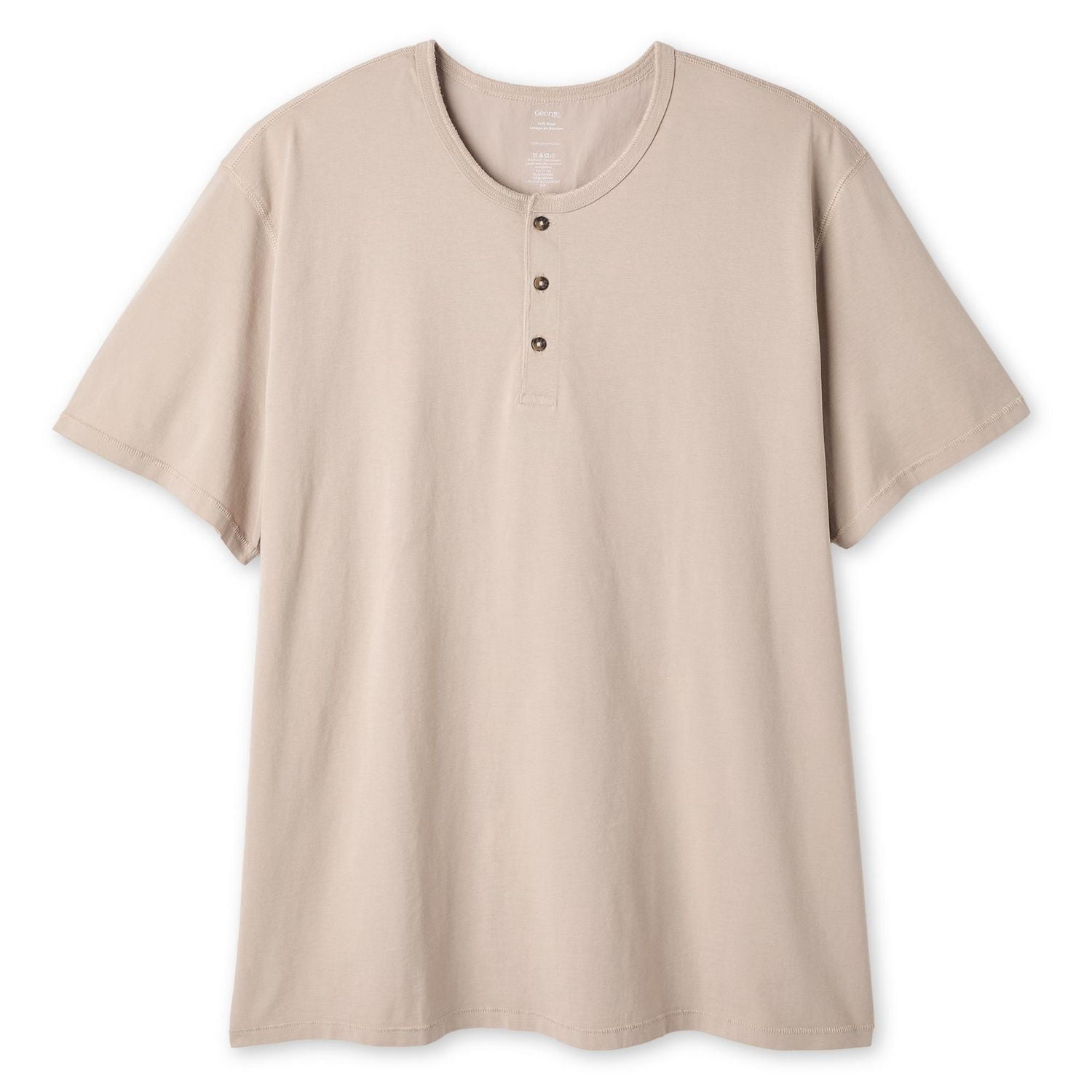 George Big Men's Washed Henley T-Shirt