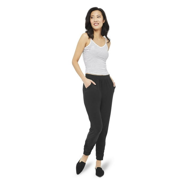 Hanes Womens ComfortSoft EcoSmart Open Leg Fleece Sweatpants