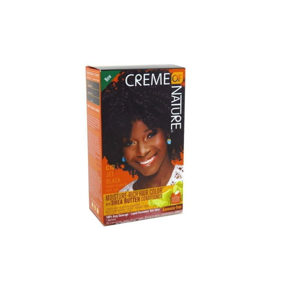 Creme Of Nature Moisture Rich Hair Color With Shea Butter- Jet Black C10, C10 jet black
