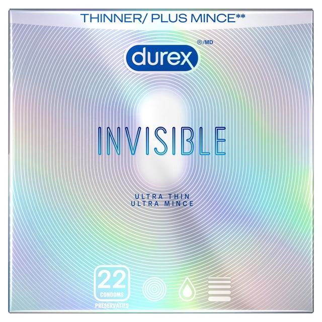 Durex® Invisible Ultimate Thin Condoms, Extra Sensitive