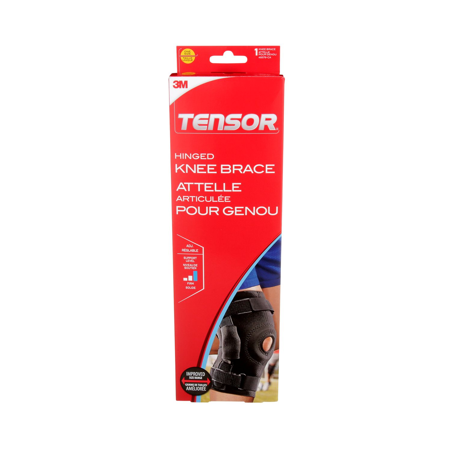 Tensor™ Hinged Knee Brace, 48579-CA, black, 1 per pack